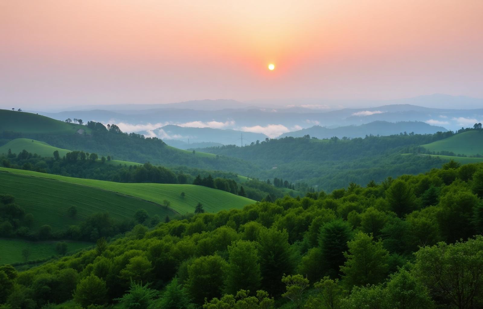 Vistas al valle desde A Ladeira de Vea-Santiago